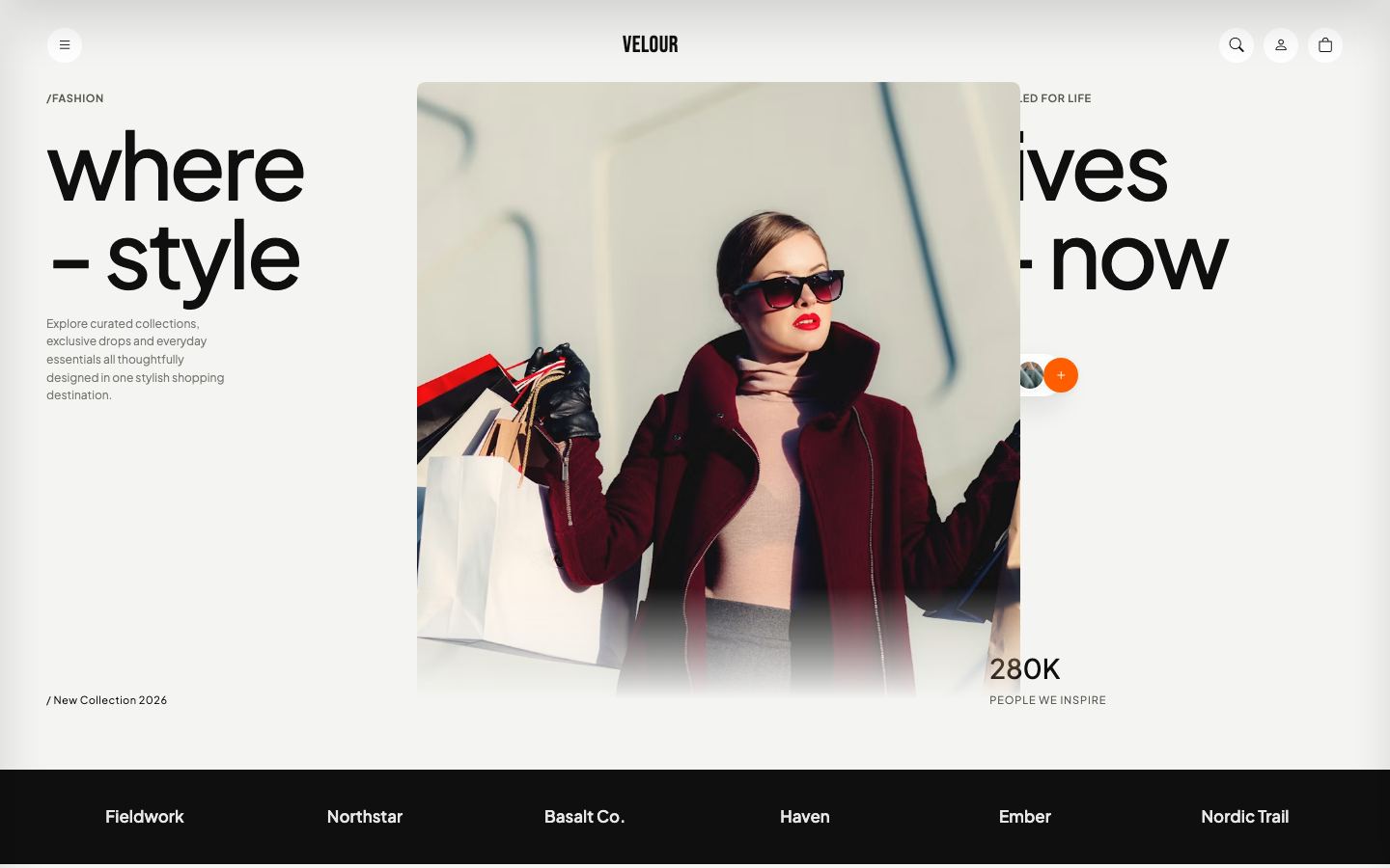 Velour, الصفحة الرئيسية